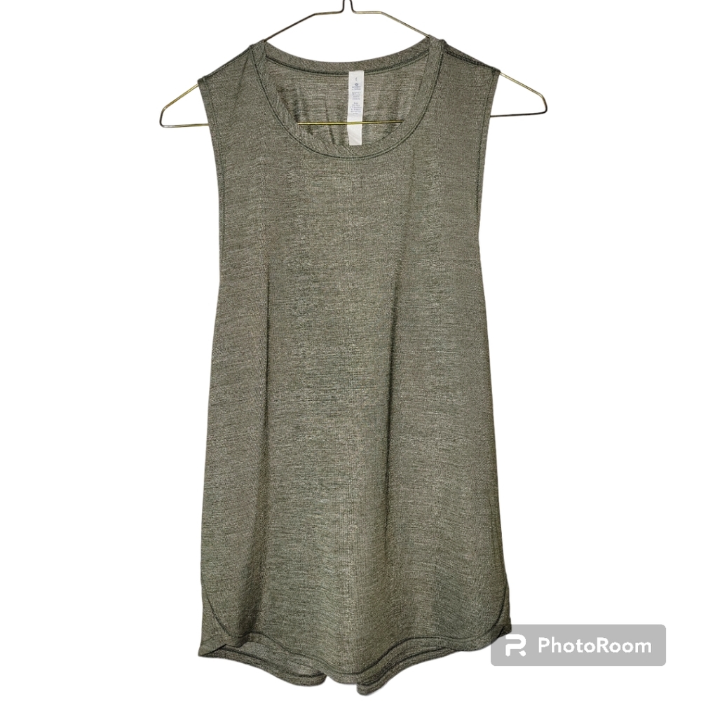 LULULEMON Racerback Tank, Sz: 6, Army/Olive Green, EUC